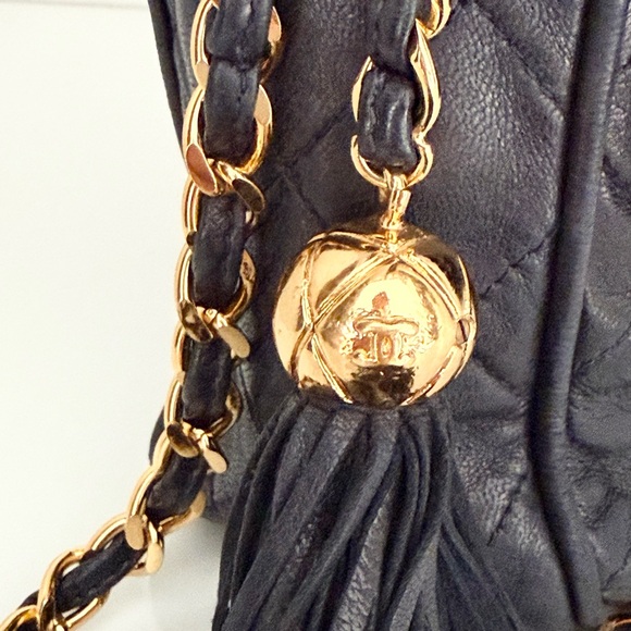 CHANEL Quilted Leather Turnlock Coco Mark Front Pocket Camera Shoulder Bag Black - Picture 14 of 14